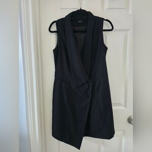 Bebe Black Sleeveless Wrap Vest Blazer Size M